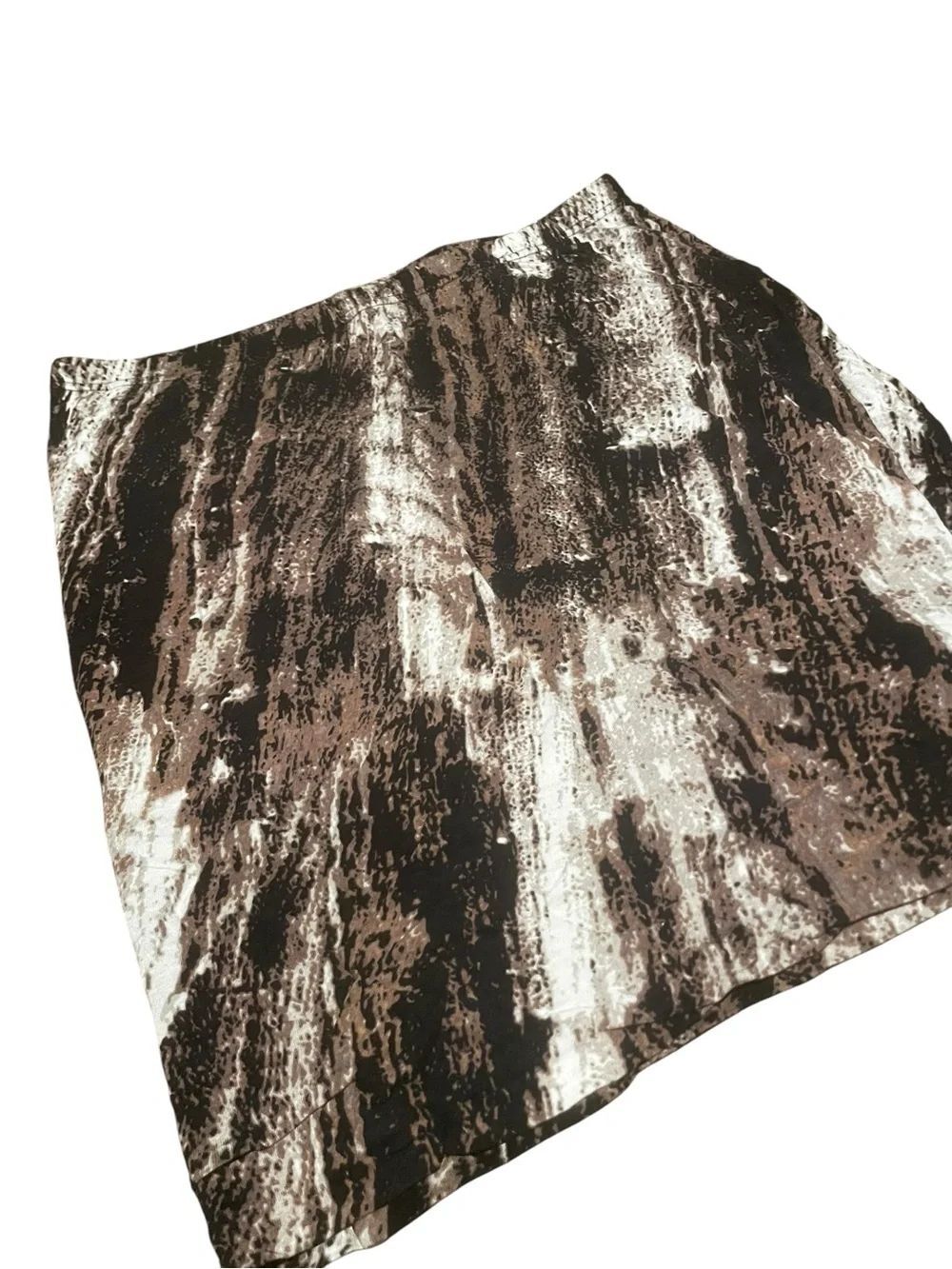 Mossimo size large Abstract Brown and Black Print Skirt size large